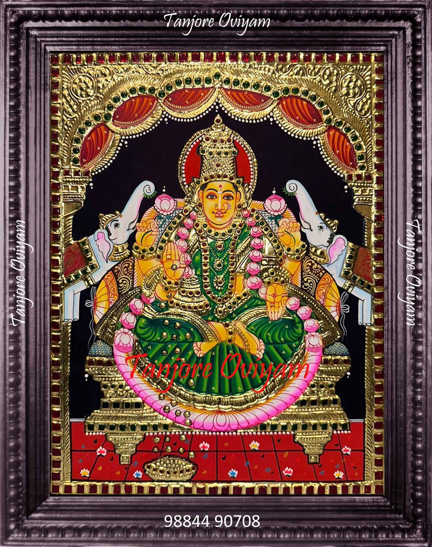 Gajalakshmi Golden Tanjore painting